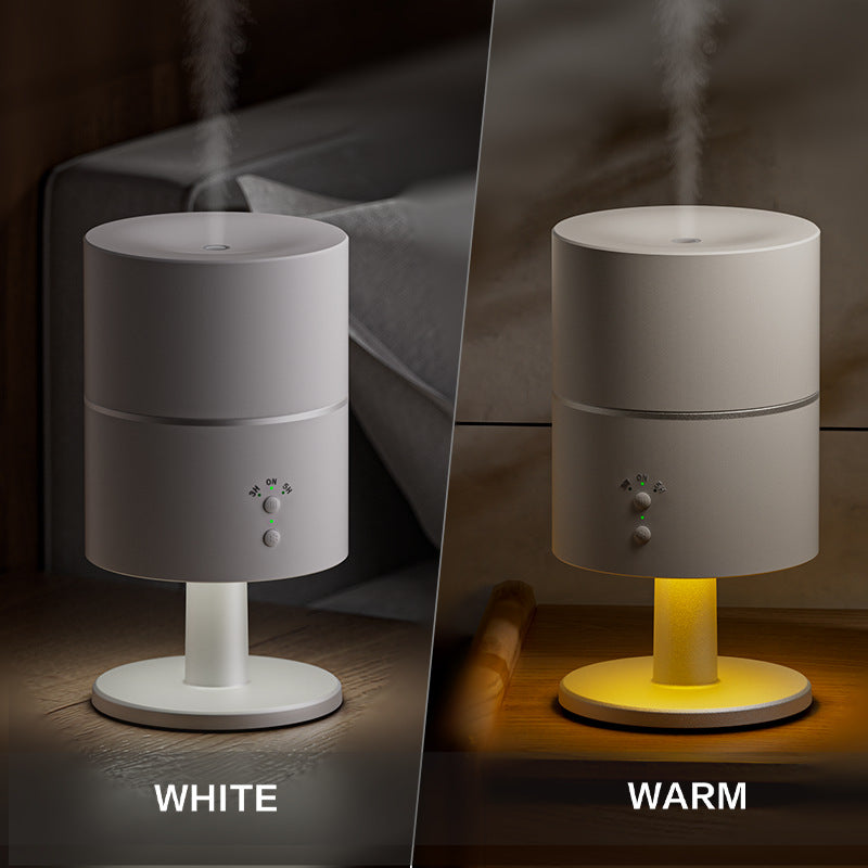 2-in-1 Desk Lamp & Ultrasonic Humidifier – Silent Night Light with Timer for Bedroom