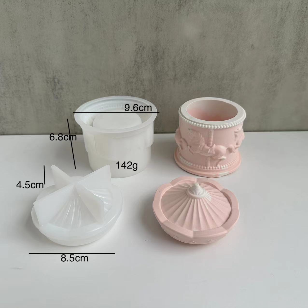 Carousel Storage Tank Silicone Mold – DIY Candle & Plaster Mold