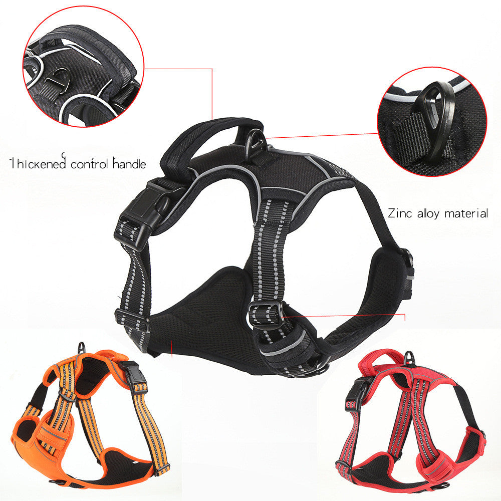 No-Pull Dog Harness – Breathable Reflective Vest with Handle for Small, Medium & Large Dogs