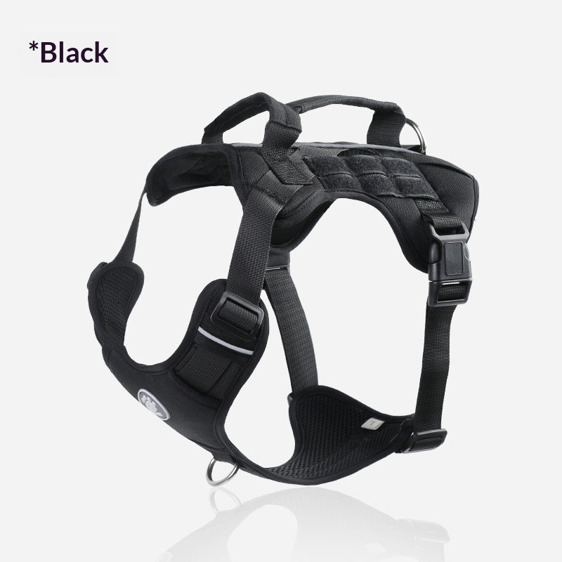 Tactical No-Pull Dog Harness | Adjustable Military Style Oxford Vest with Handle for Medium & Large Dogs – S/M/L/XL