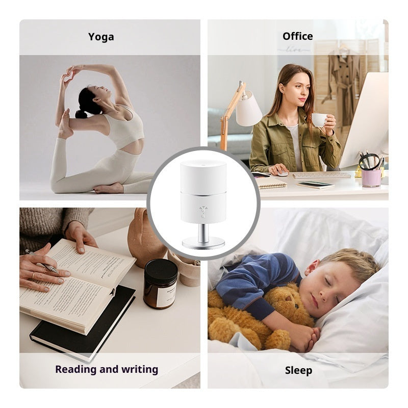 2-in-1 Desk Lamp & Ultrasonic Humidifier – Silent Night Light with Timer for Bedroom