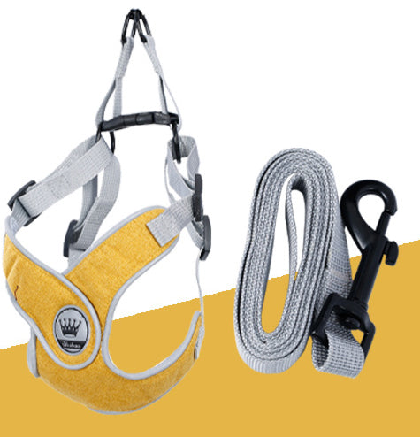 Soft Mesh Dog Harness & Leash Set – Adjustable Reflective Vest for Small & Large Dogs
