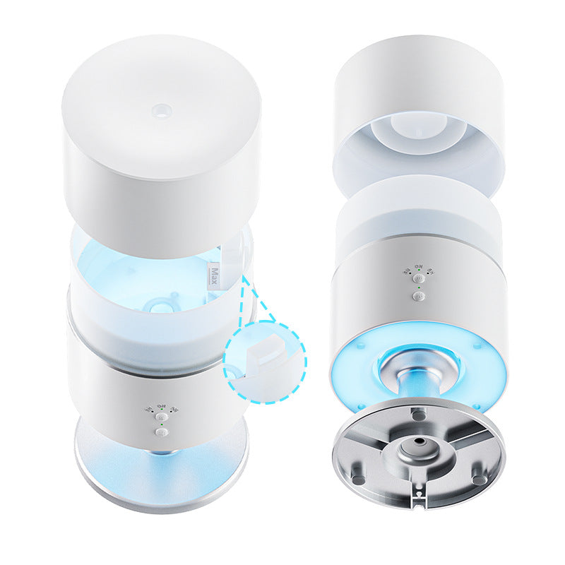 2-in-1 Desk Lamp & Ultrasonic Humidifier – Silent Night Light with Timer for Bedroom