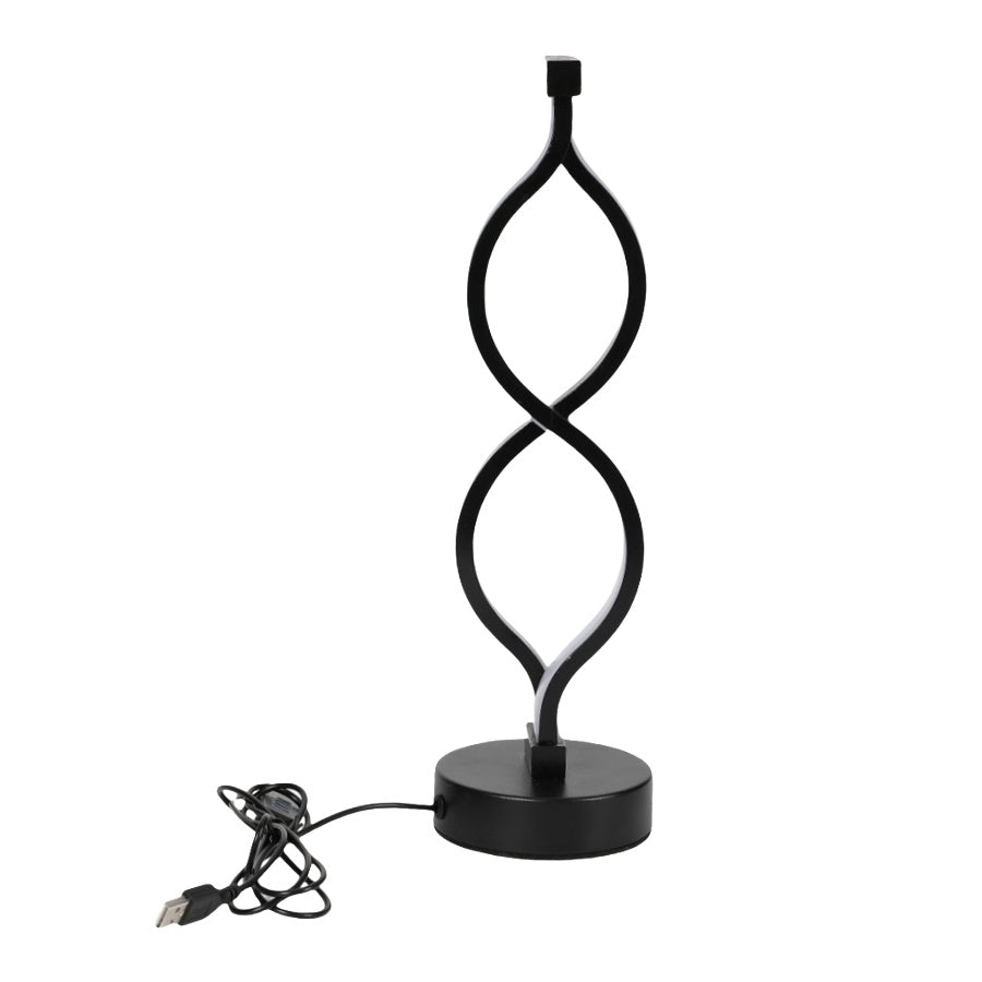 Wave-Shaped USB Desk Lamp Set of 2 – 3-Color Dimmable LED for Bedroom & Living Room