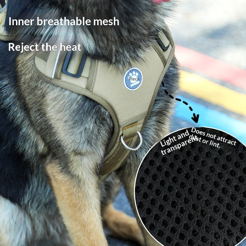 Tactical No-Pull Dog Harness – Adjustable Military Style with Handle for Large Dogs