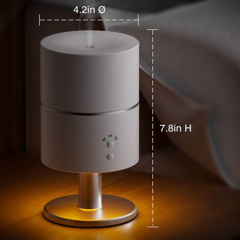 2-in-1 Desk Lamp & Ultrasonic Humidifier – Silent Night Light with Timer for Bedroom