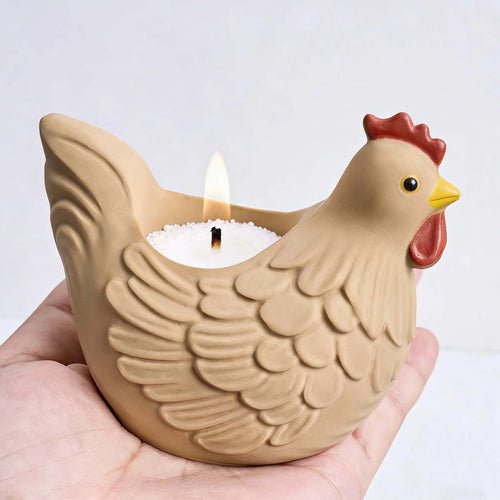 3D Chick Hen Candle Jar Silicone Mold – DIY Easter Flowerpot, Plaster & Concrete Crafts