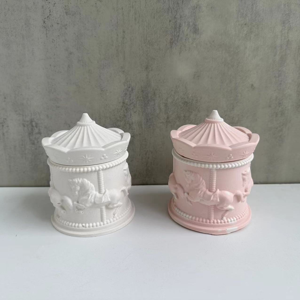 Carousel Storage Tank Silicone Mold – DIY Candle & Plaster Mold