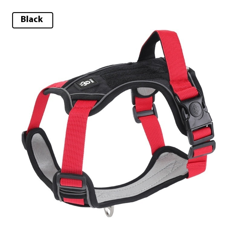 Vest-Style Dog Harness – Double Oxford Cloth Adjustable Velcro for Medium & Large Dogs