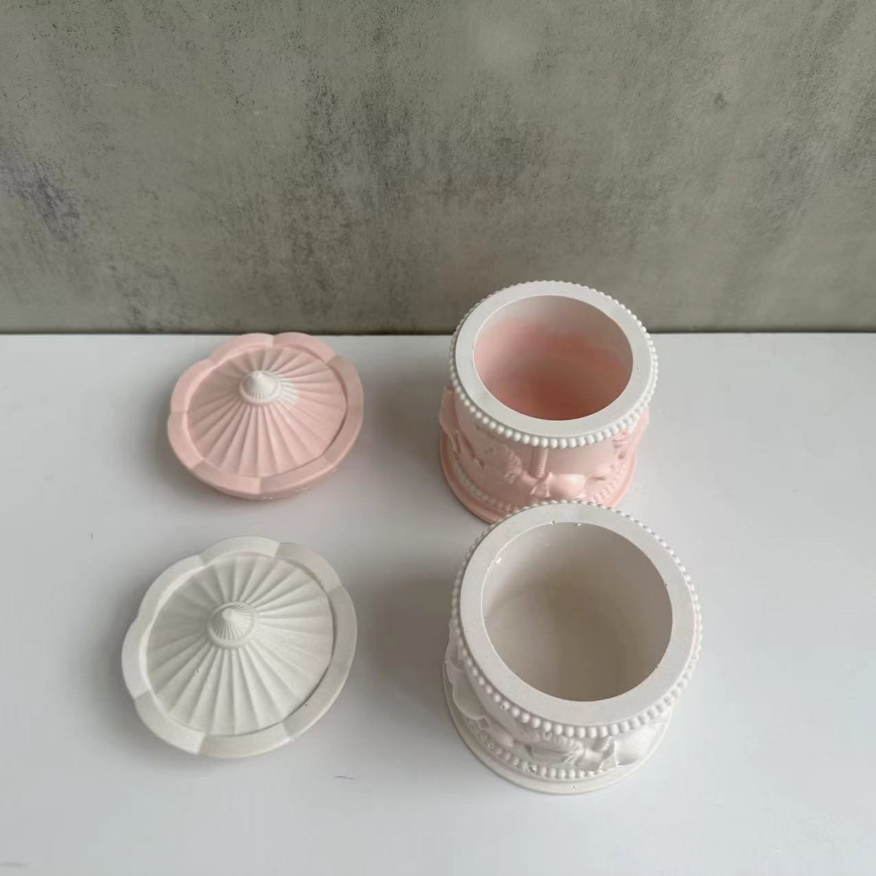 Carousel Storage Tank Silicone Mold – DIY Candle & Plaster Mold