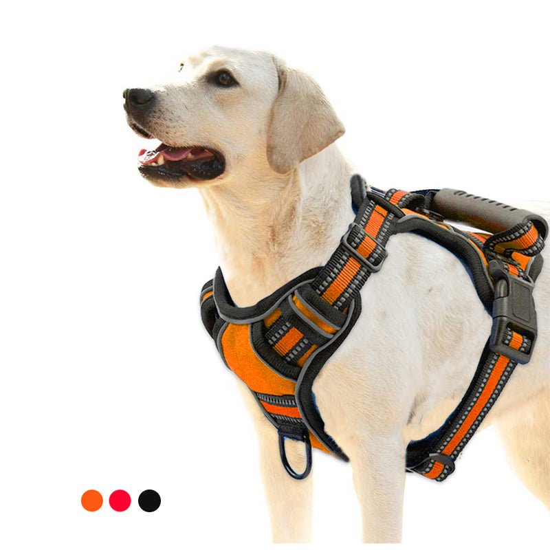 No-Pull Dog Harness – Breathable Reflective Vest with Handle for Small, Medium & Large Dogs