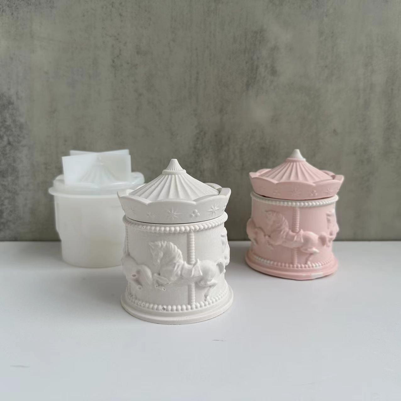 Carousel Storage Tank Silicone Mold – DIY Candle & Plaster Mold